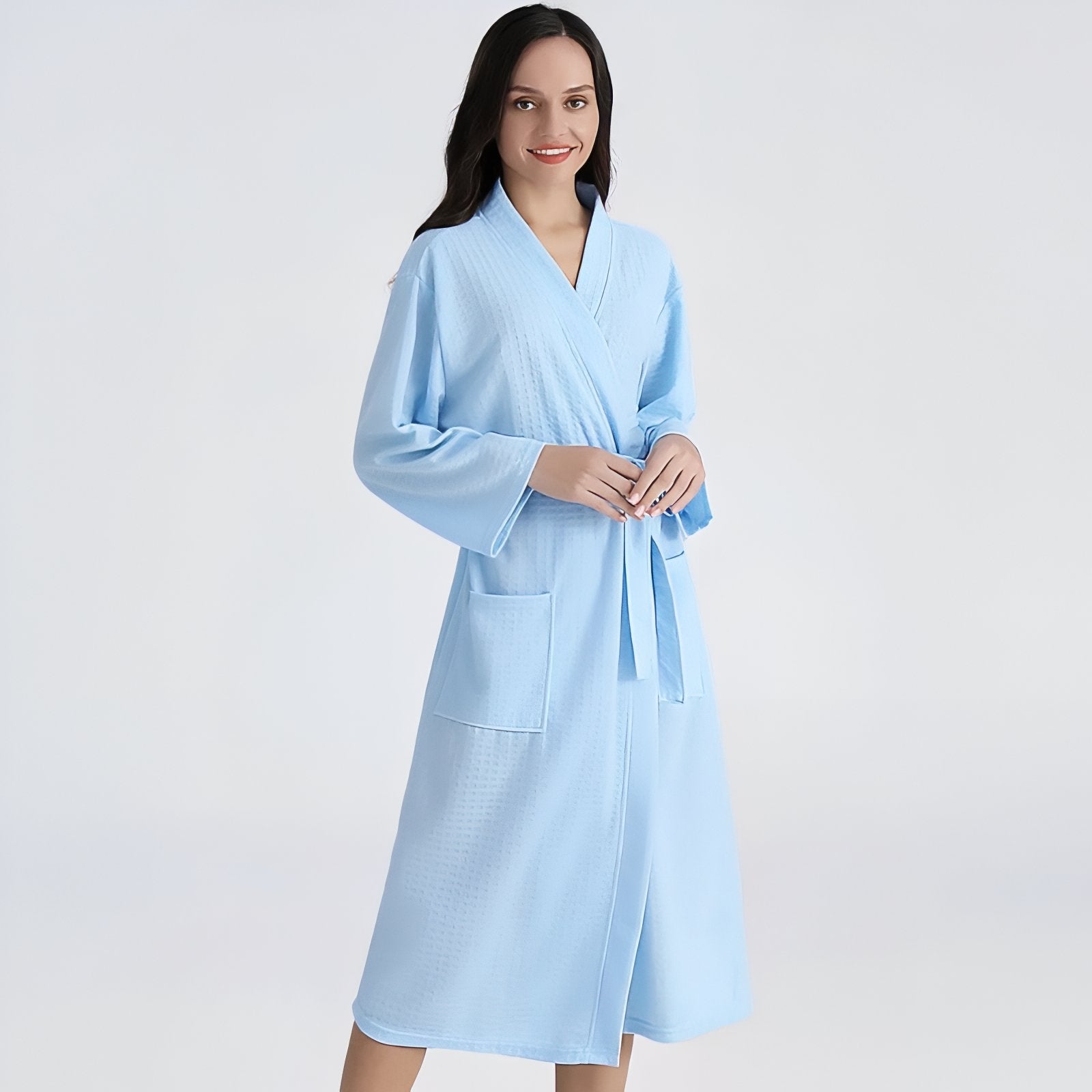 Peignoir Couple Personnalisable Bleu Ciel (Femme) M 