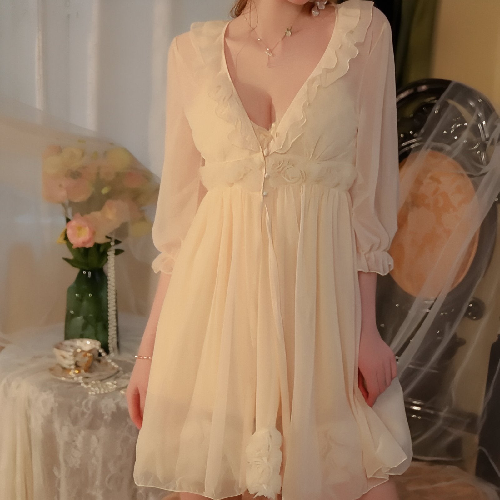 Ensemble Nuisette et Peignoir Chic 