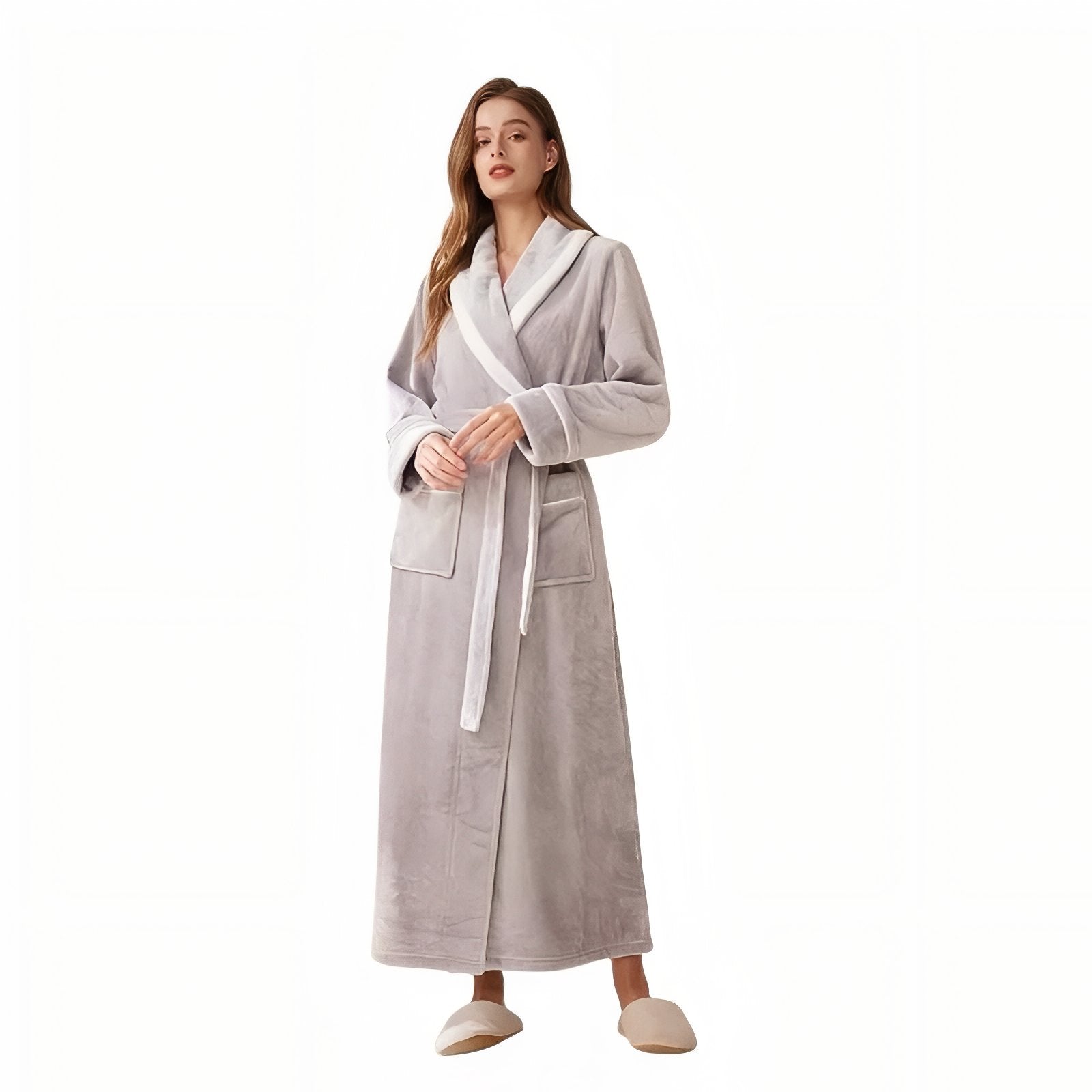 Peignoir de Bain Unisexe Gris Clair (Femme) M 