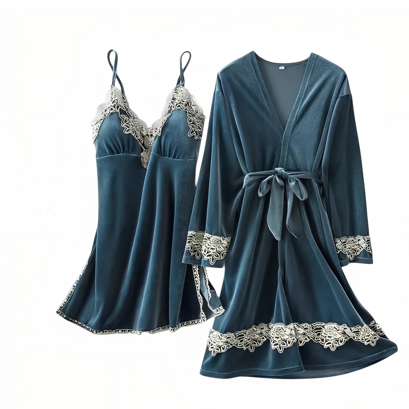 Ensemble Nuit Femme Satin Vert Émeraude M 