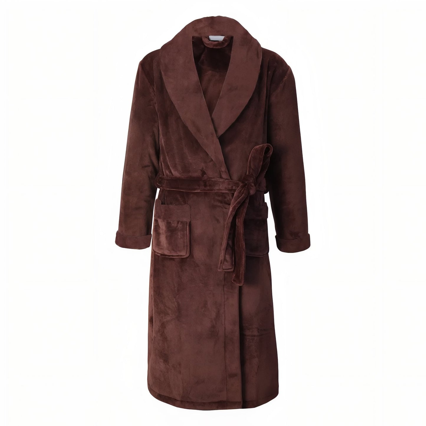 Peignoir Homme Doux et Chaud Marron Chocolat M 