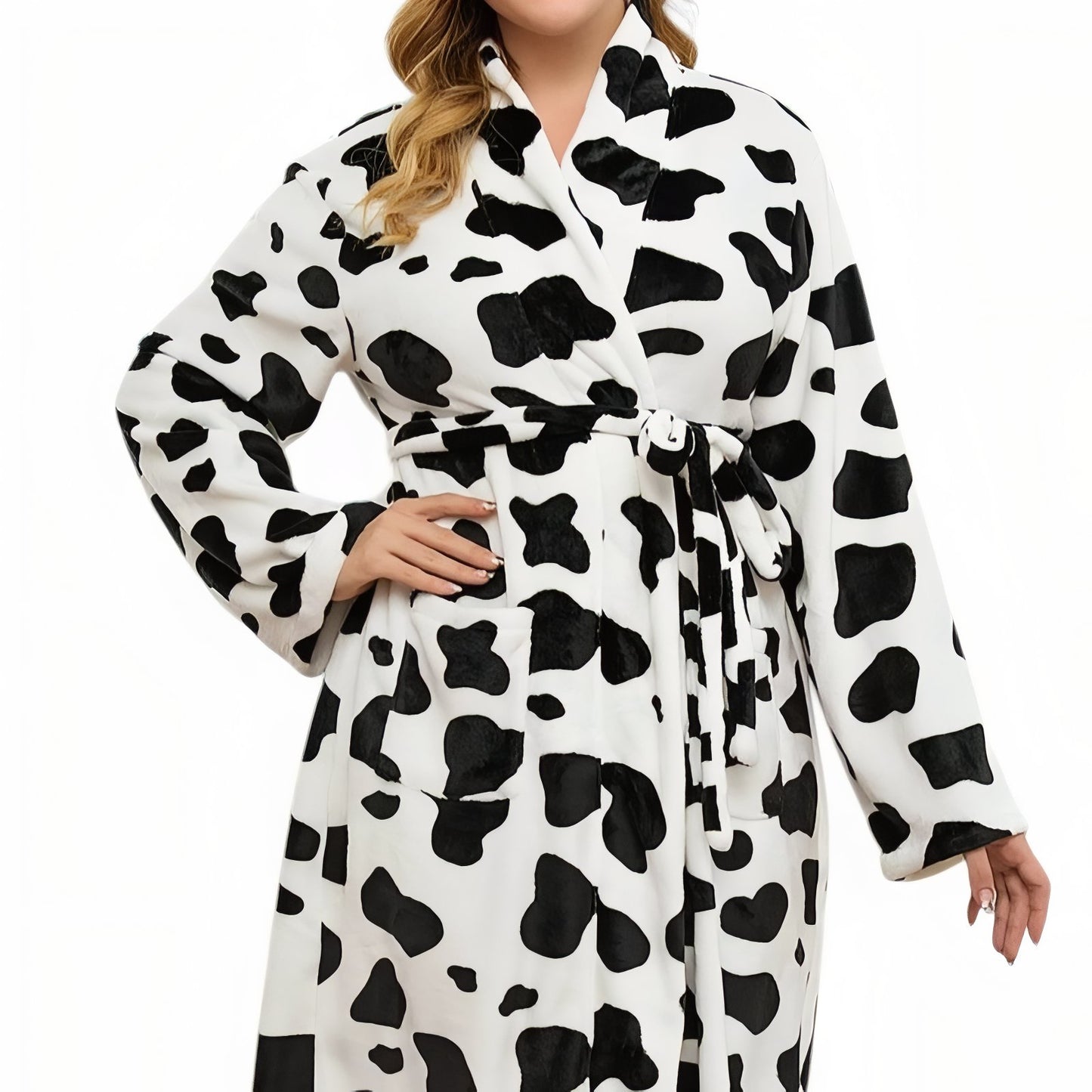 Peignoir de Bain Grande Taille pour Femme Blanc et Noir XXL 