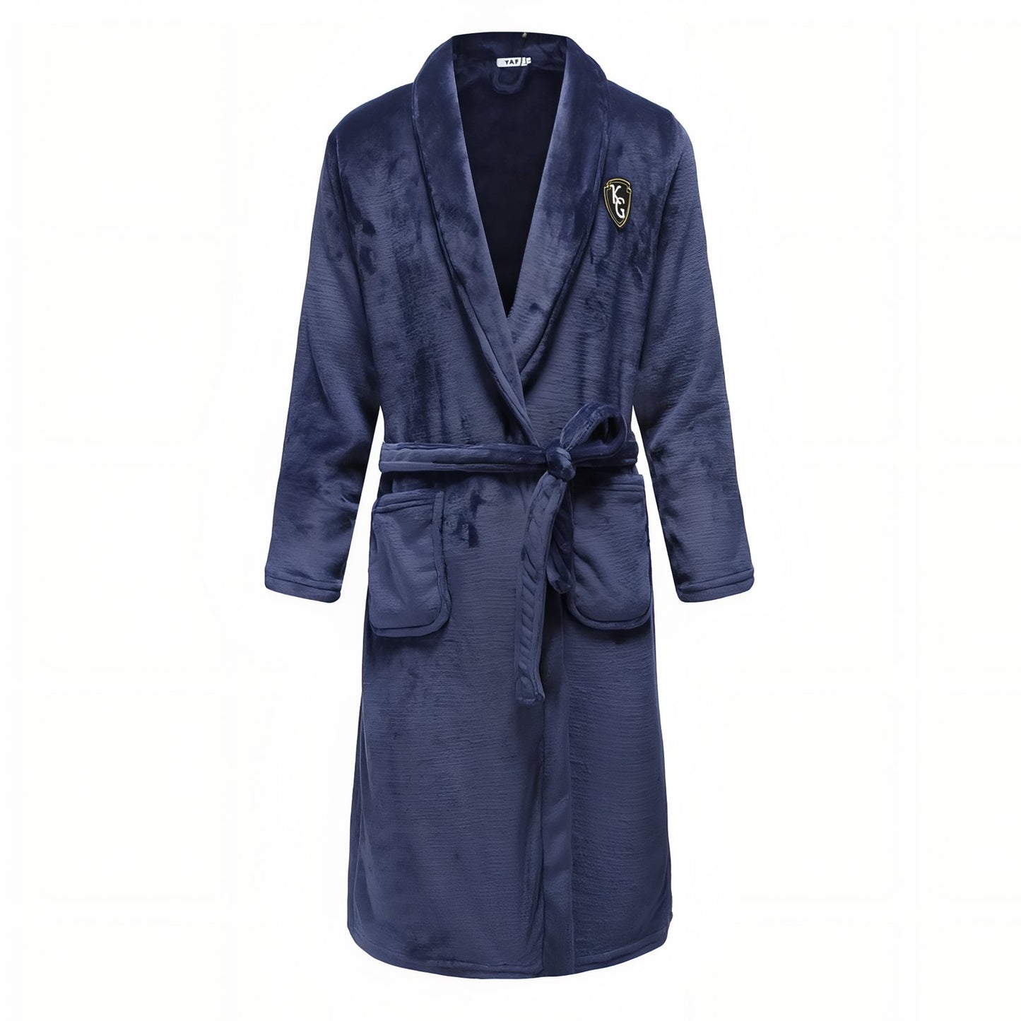 Peignoir Flanelle Homme Bleu Marine (Modèle 1) M 