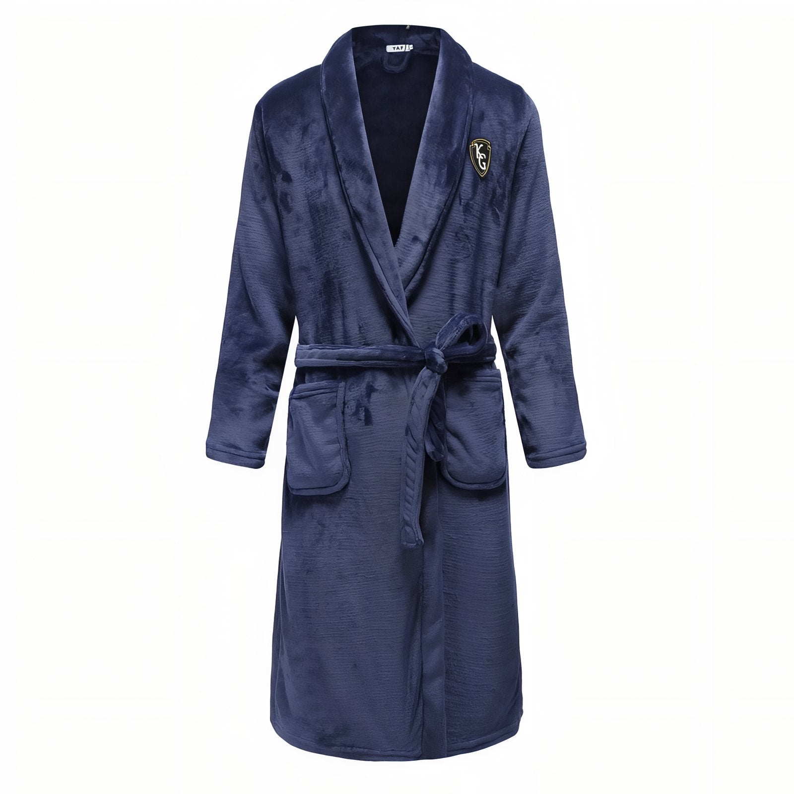 Peignoir Flanelle Homme Bleu Marine (Modèle 1) M 
