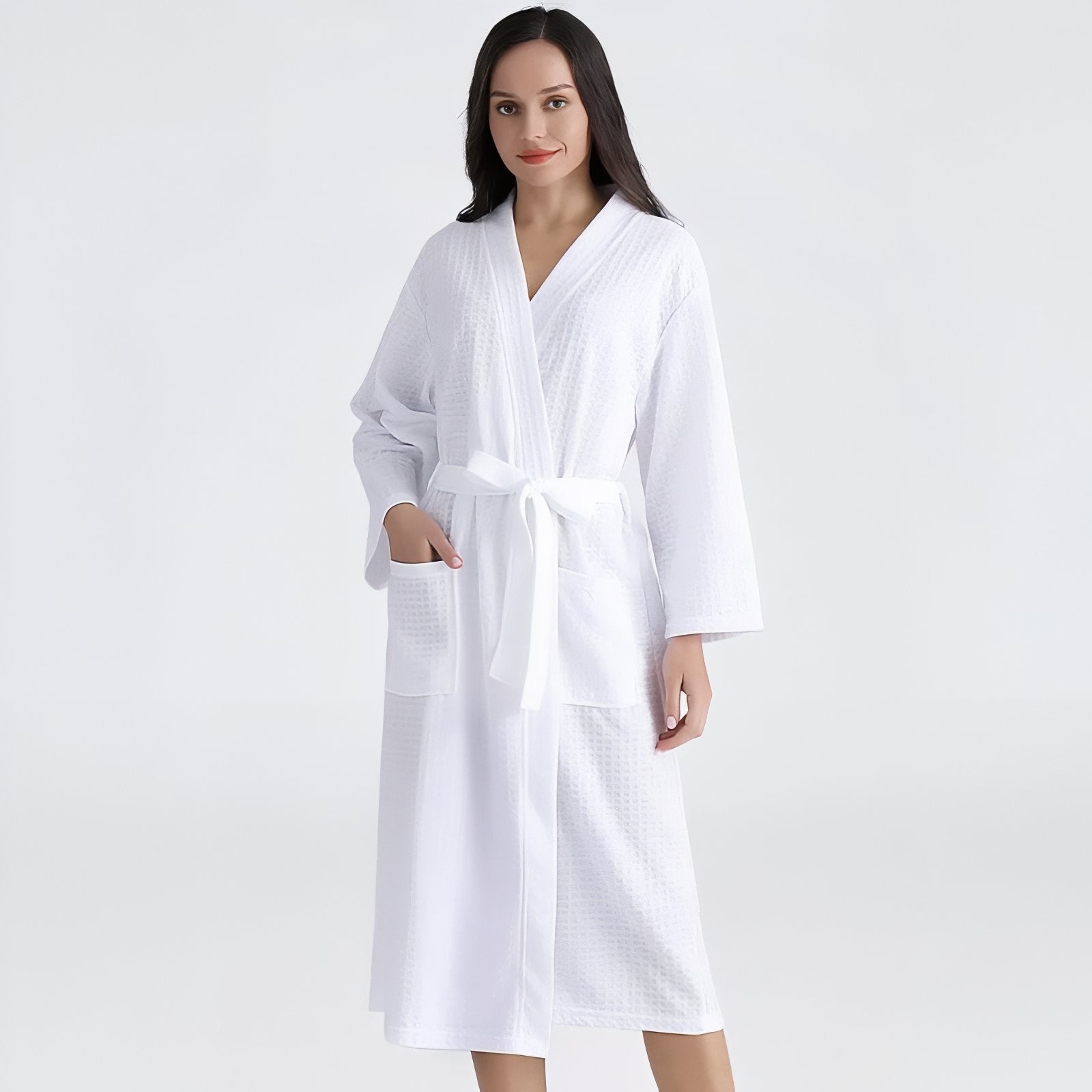 Peignoir Couple Personnalisable Blanc (Femme) M 