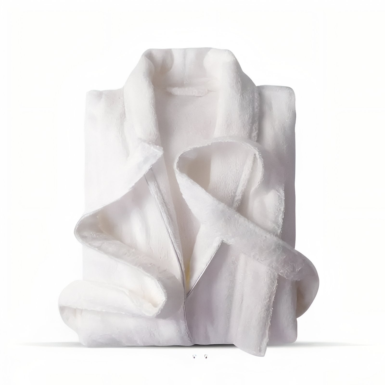 Peignoir Femme 100% Coton Blanc (Col V - modèle 1) M 