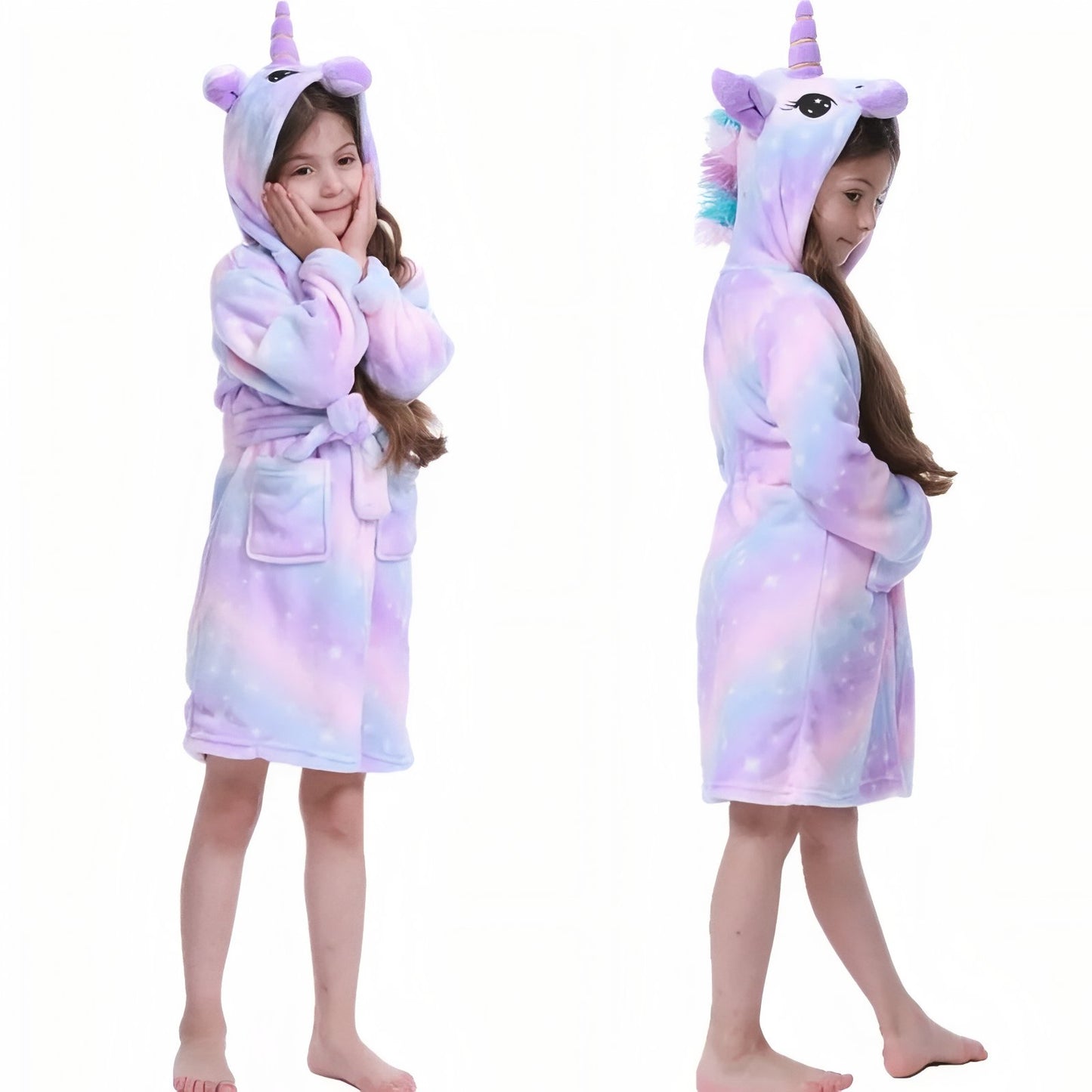 Peignoir Fille Licorne Violet 100 cm (2-3ans) 