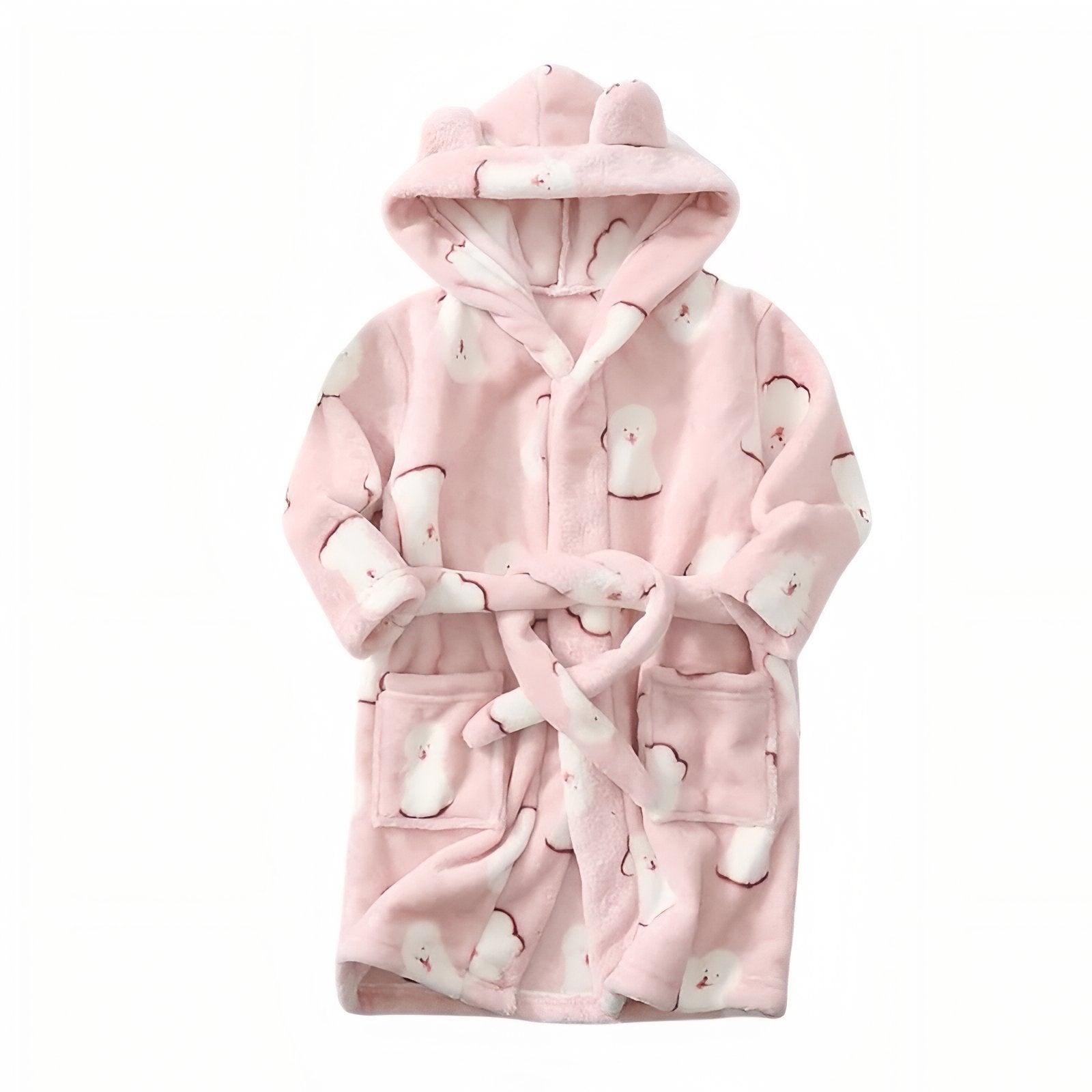 Peignoir de Bain Animaux Enfant Rose Hivernal 2-3 ans 