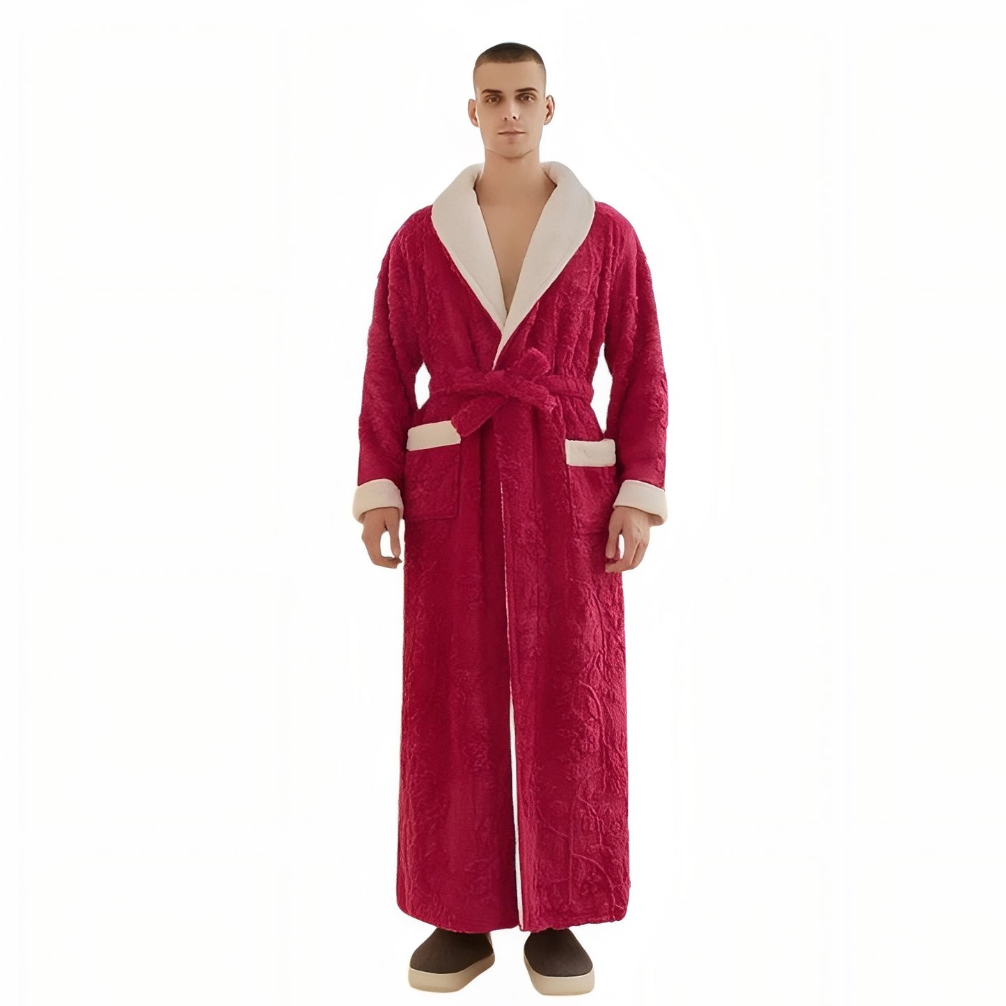 Peignoir Capuche Homme et Femme Assortis Rouge (Homme) M 