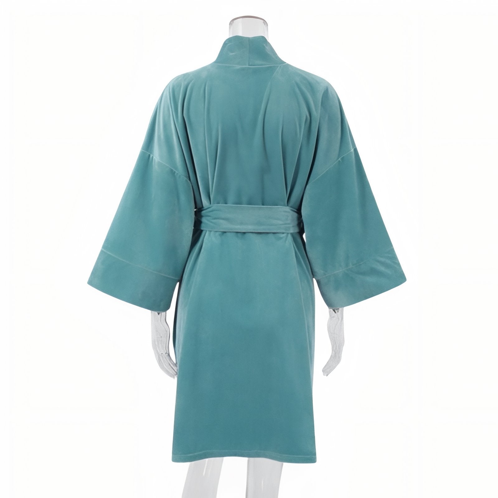 Peignoir Femme Court Velours Satiné 