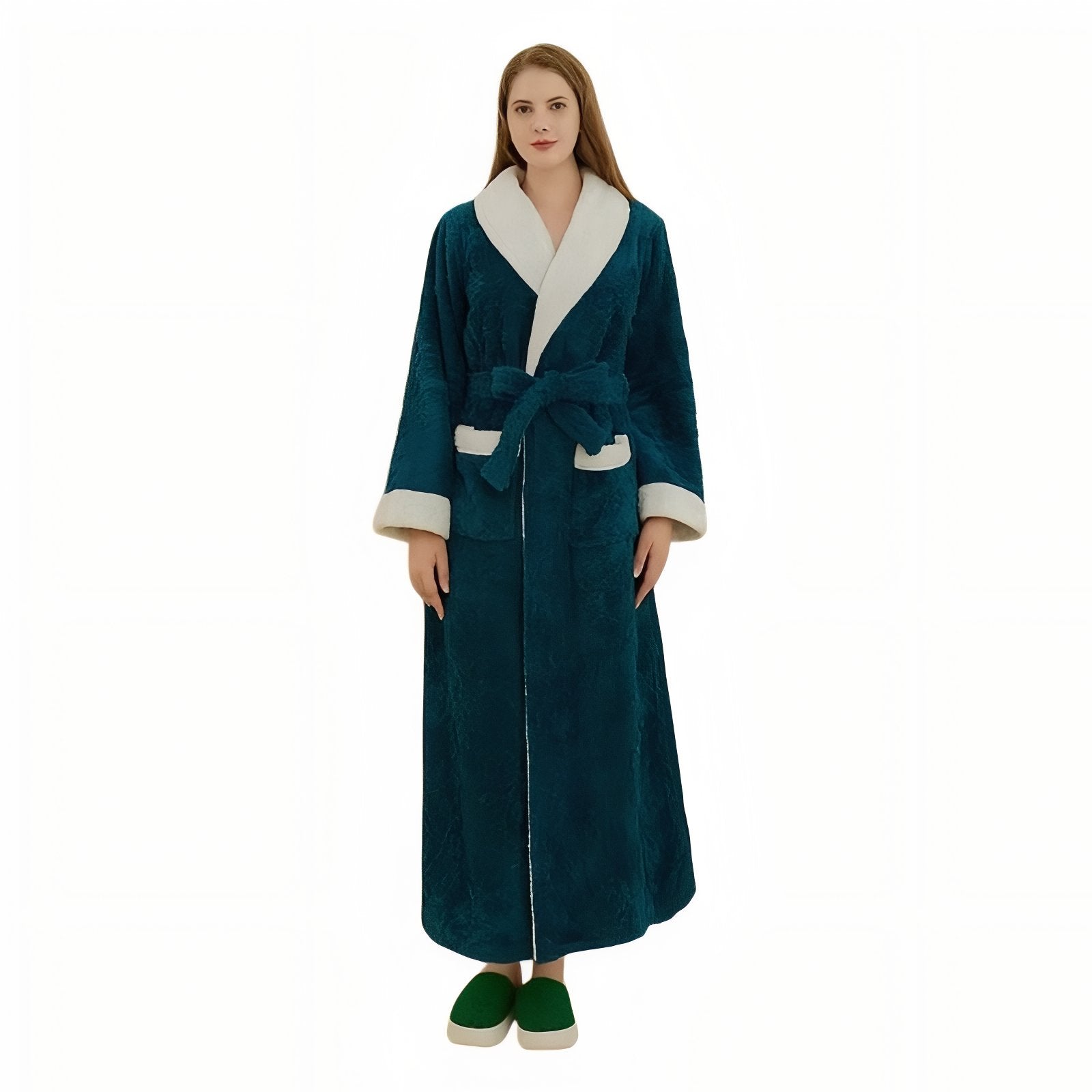 Peignoir Capuche Homme et Femme Assortis Vert Émeraude (Femme) M 