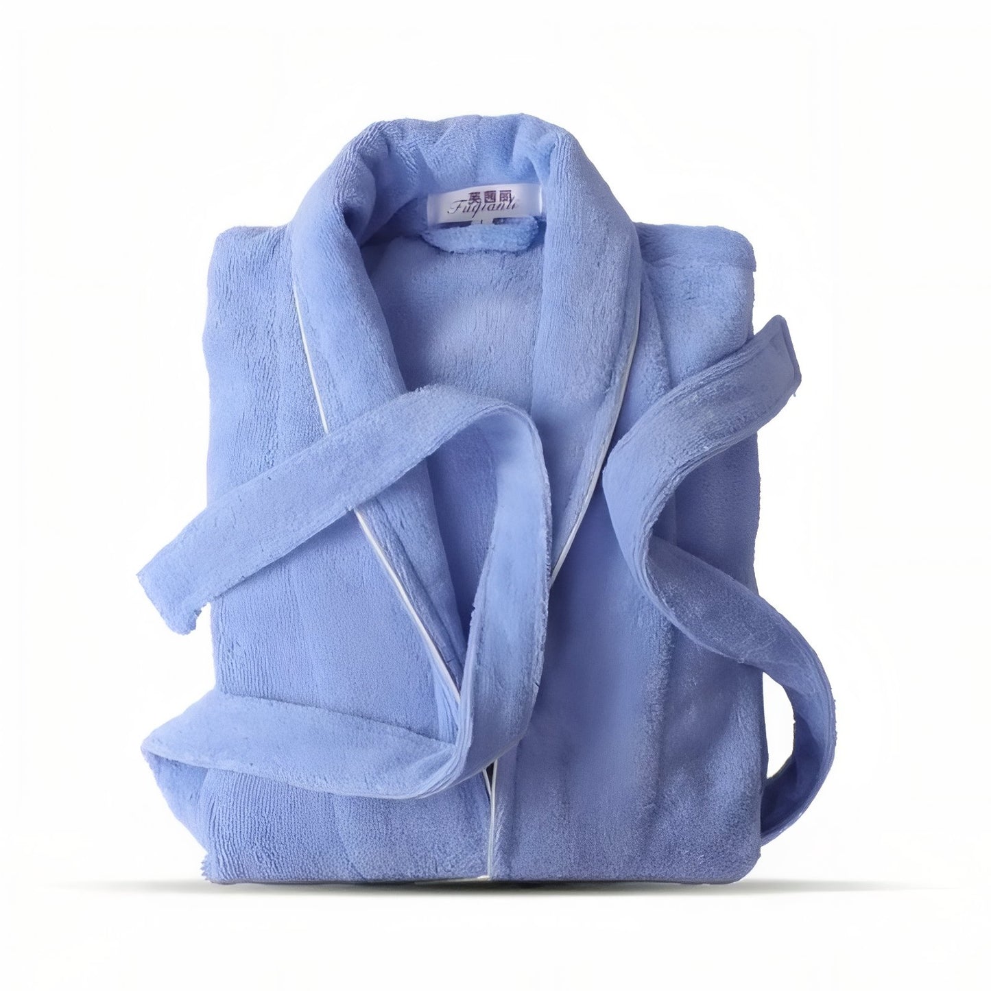 Peignoir Femme 100% Coton Bleu Ciel M 