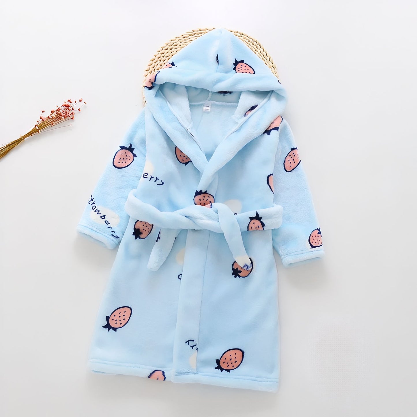Peignoir Polaire Enfant 3 ans Bleu Ciel 3 ans (taille 90-100cm) 
