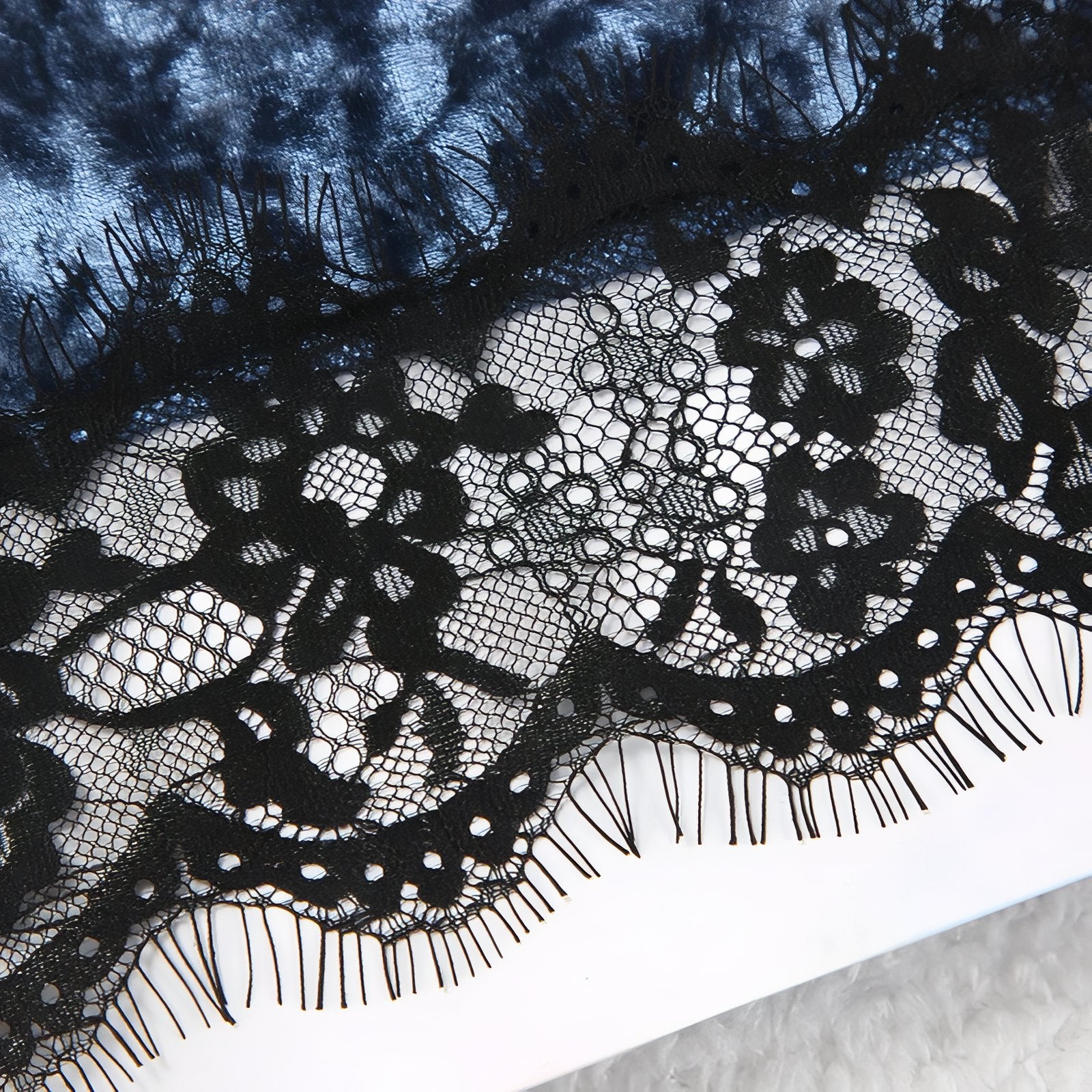 Peignoir Velours et Dentelle 